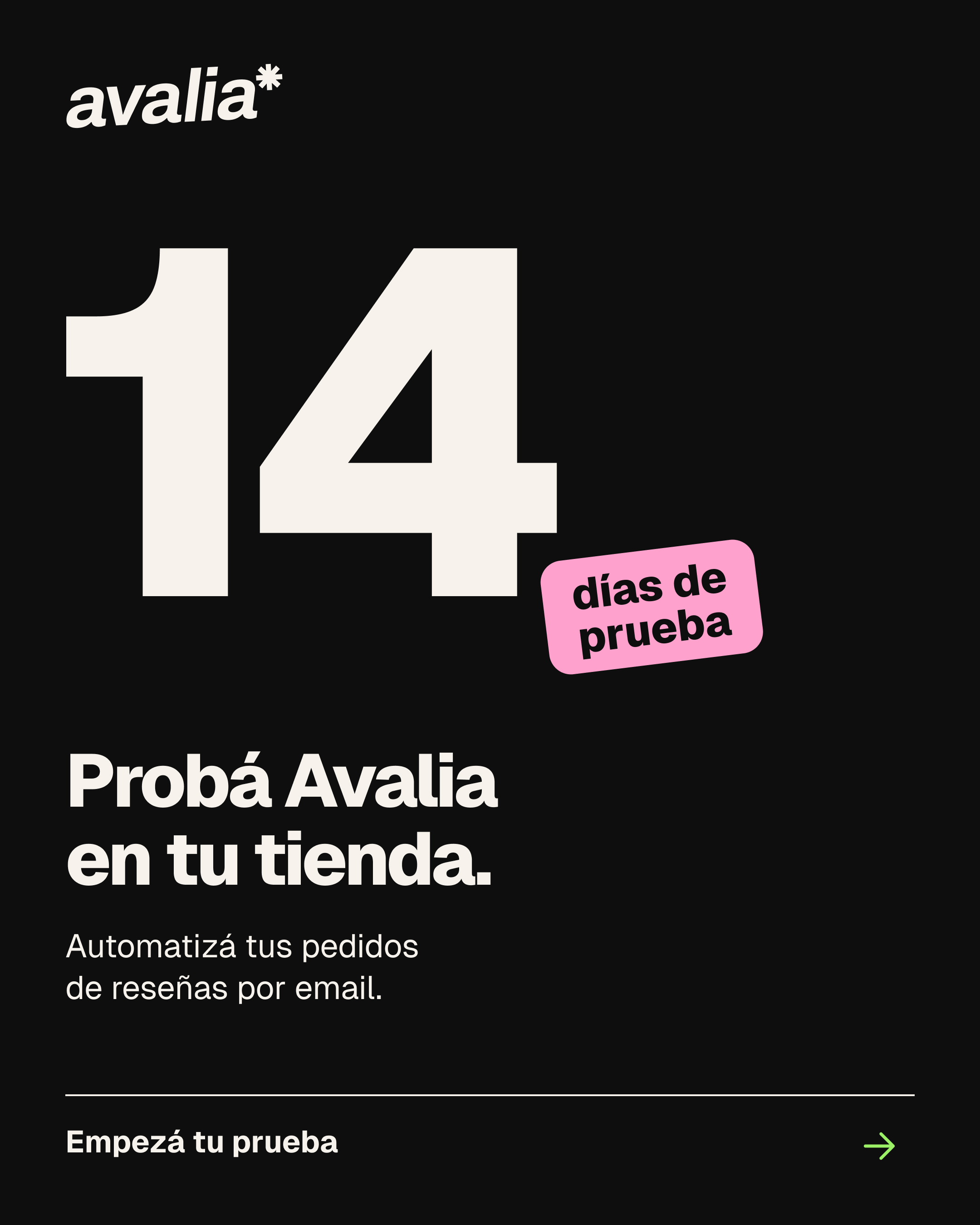 Avalia Instagram post: 14 días de prueba
